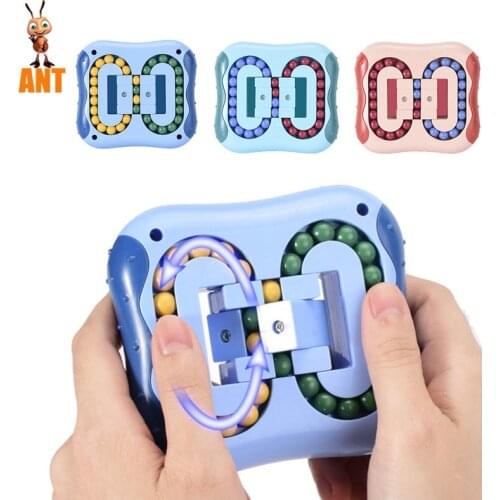 Rotating Magic Bean Cube Stress Relief Toys For Adults Children 2021 Hot Selling Fingertip Fidget Toys Intelligence Game
