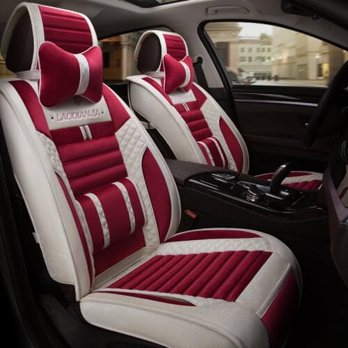 All-Enclosed 5D Version Cushion Warm Velvet Fabric Buckwheat Shell Filled Car Seat Cover With A Fixed Waist