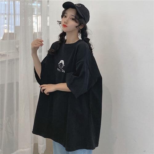 Woman Tshirts plus Size Womens Clothes Short Sleeve T-shirt Female Summer Loose Sleeves Tops Mujer Camisetas