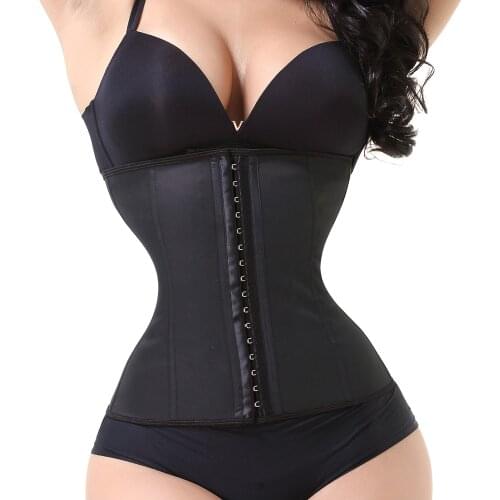 Latex Shapewear Women Waist Trainer Corset Shapers Binders Steel Boned Tummy Control Slimming Belt Waist Cincher Modeling Strap