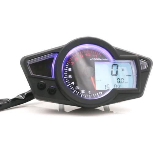 LCD Digital Speedometer Odometer Tachometer Gauge Kmh/Mph For Honda Yamaha KTN Kawasaki Suzuki Chopper