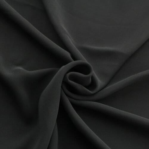 10momme plain black slight sheer 100% silk Georgette fabric silk crepe 10momme 45" width by yard,SCG038
