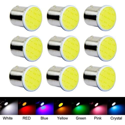10 Piece Ba15s Cob P21w LED 12 SMD 1156 12V LED Bulbs RV Trailer Truck Interior Lamp 1073 Parking Auto Car Light White