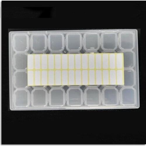 28 Slots Storage Box and Label paper,Diamond Embroidery Contain Diamond Painting Accessory boxes Case Cross Stitch Tools ZC211