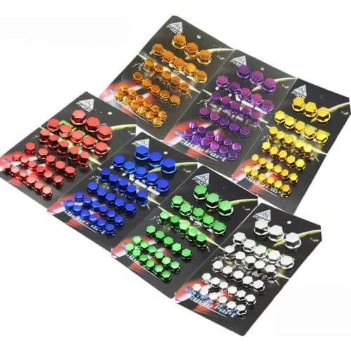 30P Motorcycle Screw Nut Bolt Cap Cover Decoration Centro Motorbike Ornamental Mouldings For Yamaha Kawasaki Honda Harley BMW