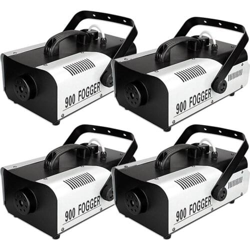 4pcs/lot LED 900W Fog Machine Wire Remote-control Smoke Machine Fogger Stage Effect Light for events Wedding stage show