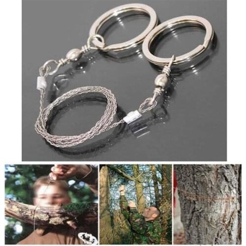 550mm(21.6'') Emergent Survival Wire Saw Camp Hike Outdoor Mountain climb Cut Hunt Fish hand Tool Fretsaw Bushcraft Kit