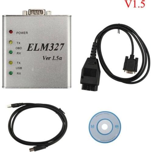 Metal Aluminum ELM327 V1.5 OBD2 Auto Diagnostic Tool ELM 327 V1.5a OBD OBDII ELM327 USB Metal Interface Fault Code Scanner