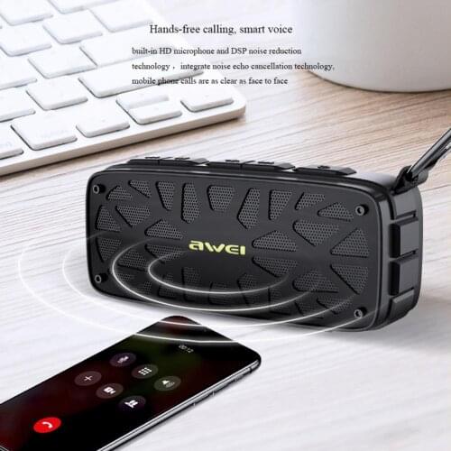 Awei Y330 Bluetooth Speaker V4.2 Portable Wireless Speaker Sound System Small Size Bass Sound Stereo soundbar TF FM