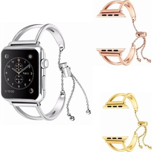 Fashion Stainless Steel Bracelet for Apple Watch Band Hollow Metal Watch Strap for Apple iWatch Series 1/2/3 38mm 42mm