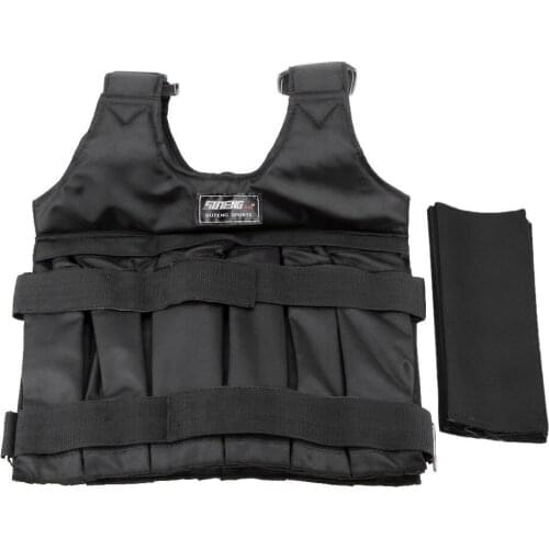 20kg/50kg Loading Weight Vest For Boxing Training Workout Fitness Equipment Adjustable Waistcoat Jacket Sand Clothing Gym Sport