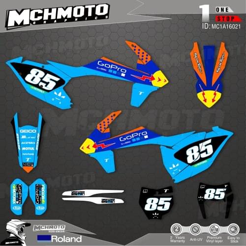 MCHMFG Customized Team Graphics Backgrounds Decals Custom Stickers For17-19EXC 16-18SX-F