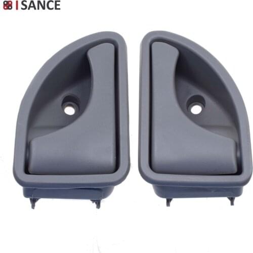 ISANCE Grey Interior Door Handle Front Left Right Set 8200247802 8200247803 For Renault 1997-2019 Kangoo / 1993-2007 Twingo
