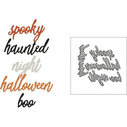 New Halloween Spooky Haunted Night 2020 Metal Cutting Dies for DIY Scrapbooking and Card Making Decor Embossing Craft No Stamps