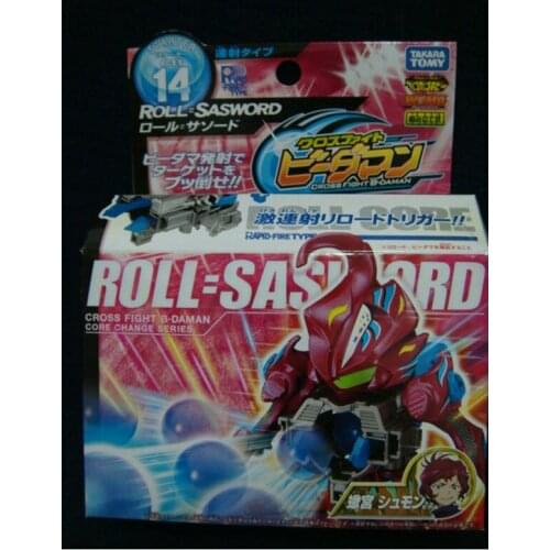 Original TOMY WBMA Cross Fight B-DAMAN CB-14 Roll Saword Super B-DAMAN Action Figure Toys Collection Assembly Robot Model Toys