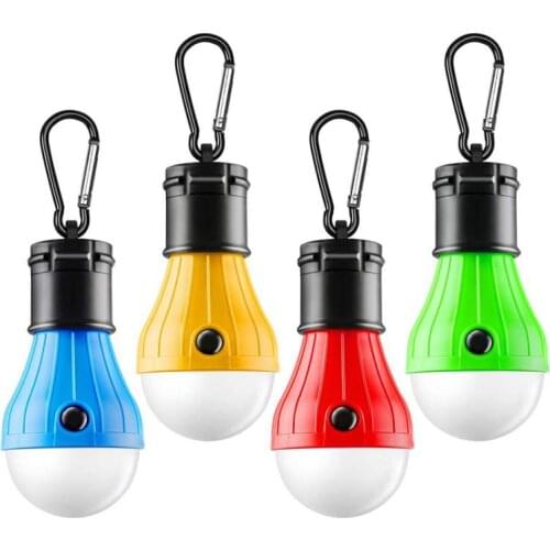 Portable LED Lamp Bulb Waterproof Lantern Tent Light With Hanging Hook Emergency Lamp For Outdoor Hiking Fishing Camping 3*AAA