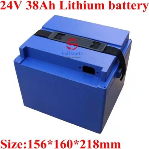 Portable 24V 40AH 38AH Lithium Battery Pack for Electric Bike Golf Cart E-scooter Solar Power Storage+ 5A Charger