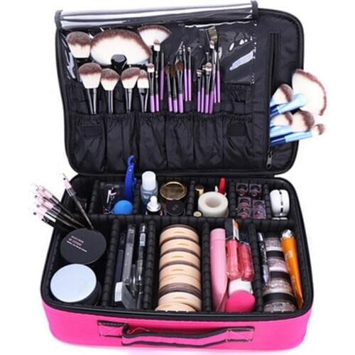 Professional Cosmetic Case Travel Portable Makeup Organizer Storage Boxes Bag Waterproof Beauty Tool Make Up Bolso Mujer