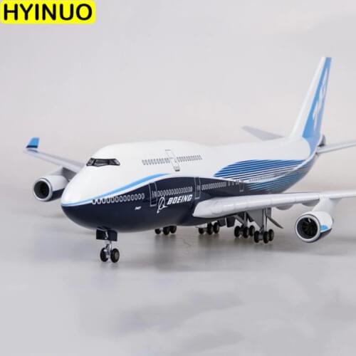 1/150 Scale 47CM Airplane B747 Aircraft Plane International Airline Model W Light and Wheel Diecast Plastic Resin Plane