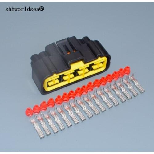 Shhworldsea 16pin 2.3mm automotive male female waterproof plug wire cable harness connector Electrical Wiring car plug