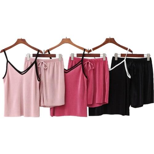 Ice Silk Womens Summer Wear Fashion Casual Pleated Loose Plus Size Shorts Women Pants Ladies