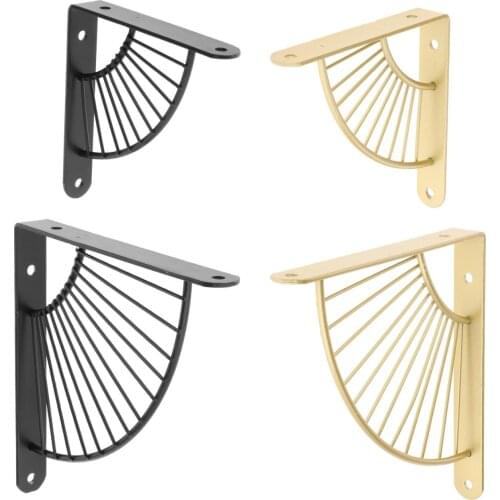 Nordic Wall Mount Shelf Bracket Fan-Shaped with Screws for Bathroom Home Kitchen Bookshelf