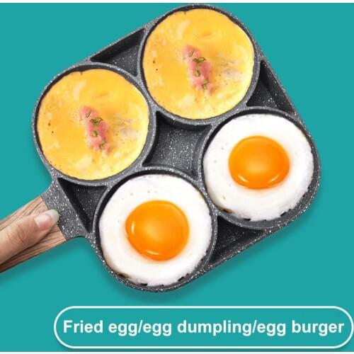 Fried Egg Pot Non-stick Pan Household Mini Poached Egg Burger Egg Dumpling Pot Mold Four Holes Small Fried Egg Artifact