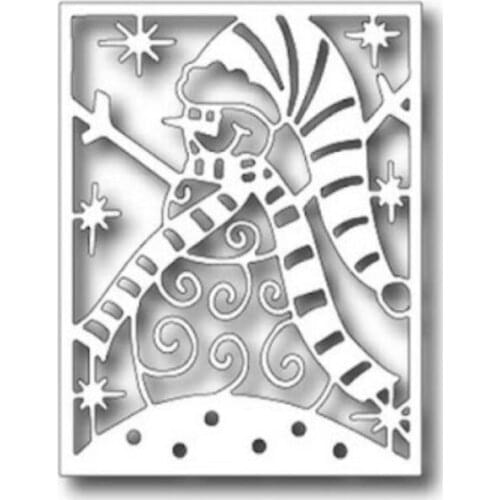 Snowman Panel New Metal Cutting Dies for DIY Scrapbooking Album Decorative Embossing Handmade Paper Cards Gift