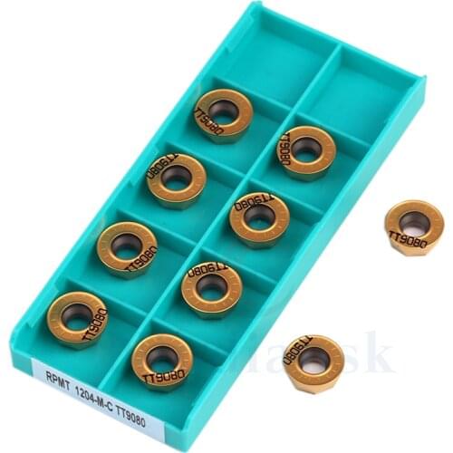 RPMT 1204-M-C TT9080 Carbide Inserts Milling Turning Tools CNC Lathe Tools Milling Blades RPMT1204 Milling Cutter Cutting Tools