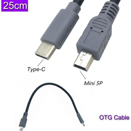 USB3.1 Type-C to Mini USB OTG male-to-male data copy charging OTG adapter cable