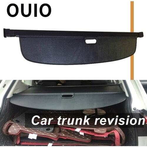 OUIO 1Set Car Rear Trunk Cargo Cover Curtain For VW Volkswagen Tiguan L Car-styling Black Security Shield Shade Auto accessories