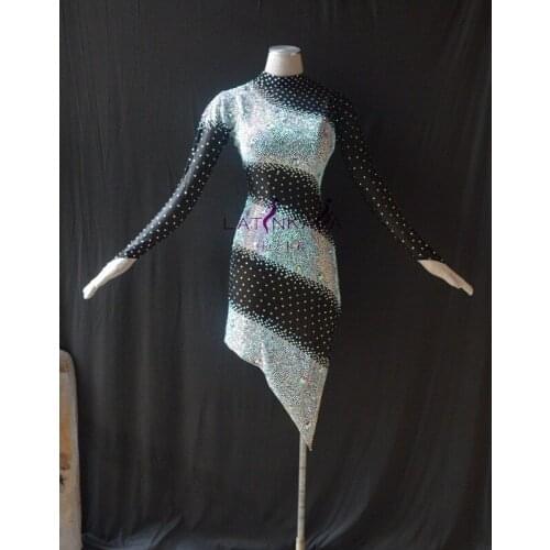 Latin Dance Performance Costume Adult Women High-end Professional Racing Backless Dress Rumba Tango Dancing Stage Wear