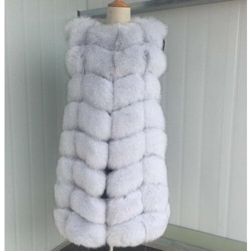 2020 Women Natural Real Fur Jackets Vest Real Fox Fur CoatWinter Outerwear Women Clothes real fox fur coat