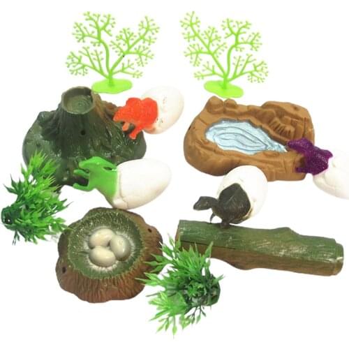 1 Set Kids Toys Animal Figures Dinosaur Eggs Wild Forest Model Gift 12pcs