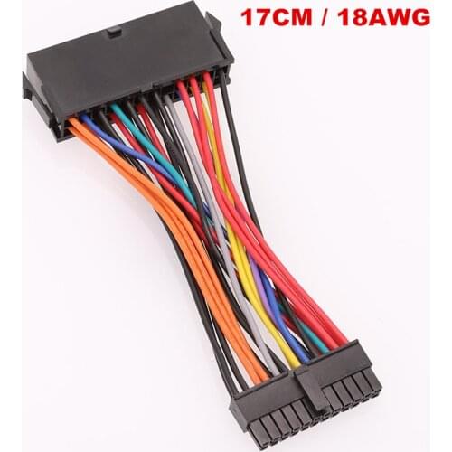 24Pin To 24Pin ATX Motherboard UL1007 20AWG Adapter For Dell Optiplex 760 780 960 980 ATX Standard PSU Power Supply cable