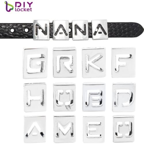 1300pcs 8mm Hollow A-Z English Alphabet Bracelet Accessories Charms Diy Letter-jewelery Charms-letter LSSL010*1300