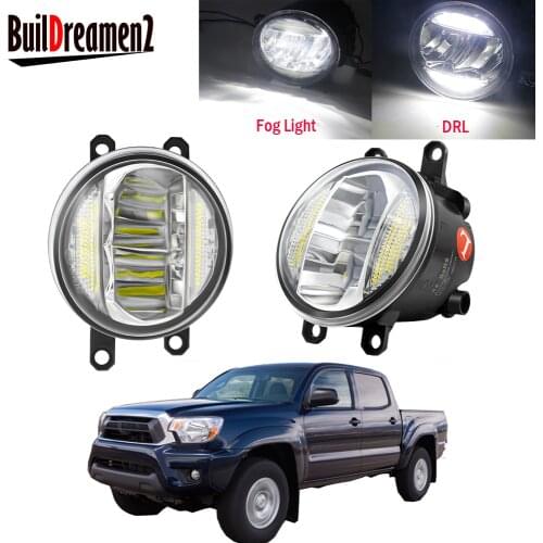 2 X Car Front Bumper LED Fog Light Assembly DRL Daytime Running Lamp 30W 8000LM 12V For Toyota Tacoma 2012 2013 2014 2015 2016