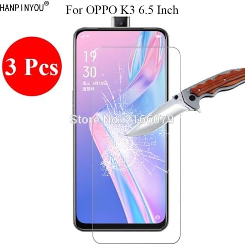 3 Pcs/Lot New 9H 2.5D Tempered Glass Screen Protector For OPPO K3 6.5" Protective Film + Clean Tools