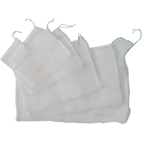 4Pcs Durable Nylon Plant Protection Net Bags Garden Fruit Vegetable Anti Bird Insect Pest Drawstring Protective Mesh Netting Bag