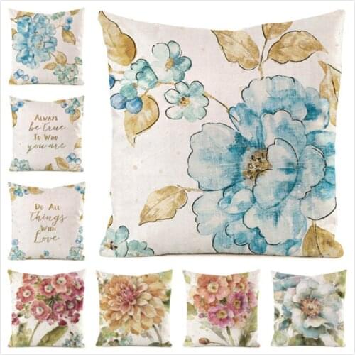 45cm*45cm Anemones Japonaises inimitated silk fabric throw pillow covers couch cushion cover home decorative pillows