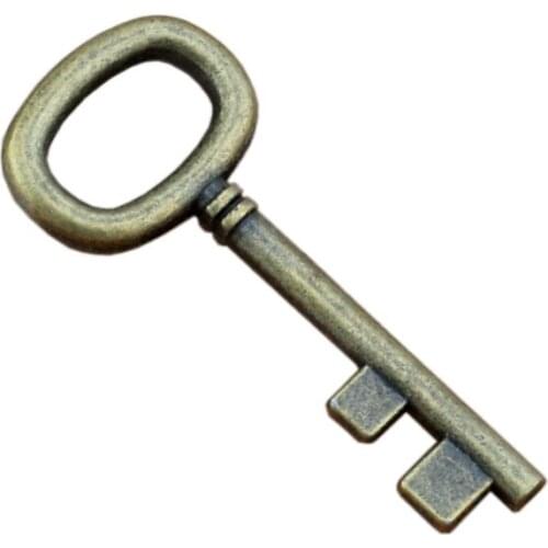 Antique bronze keys Charm Pendants 50Pcs/ lots 18x41.5mm Zinc Alloy Jewelry DIY Fit Charm Necklace A-322