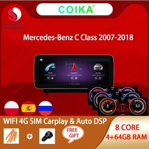 8 Core Adroid Auto Car Muiltmedia Stereo1920*720 Carplay For Mercedes Benz W204 W205 X253 W446 2007-2018 WIFI 4G Google Navi