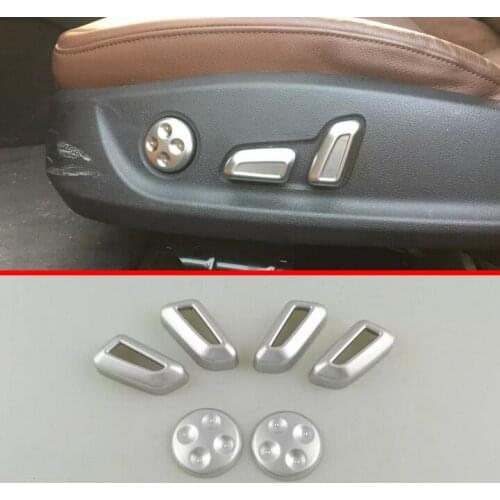 ABS Pearl Chrome Inside Interior Seat adjustment handle Cover Trim For Audi A4 2017 2018