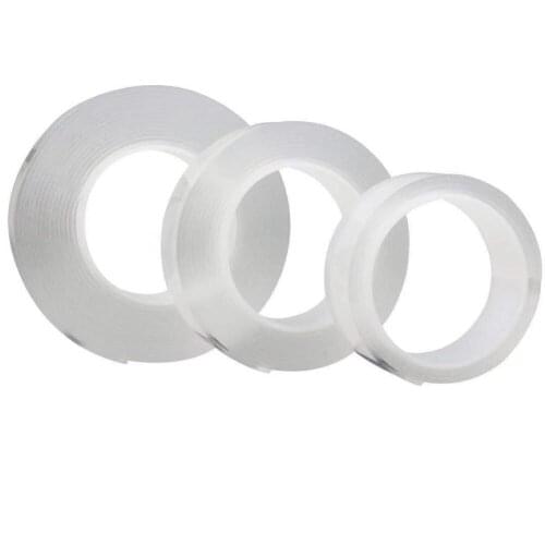 1/2/3/5M Nanometer Adsorption Film Strong Traceless Magic Tape Waterproof High Temperature Resistant Double-Sided Adhesive Tape