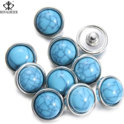 RoyalBeier 10pcs/lot 13 Colors 12mm Acrylic Charms Cabochon Snap Button Mix Colors Bead Caps for Jewelry Making Material KZ1079