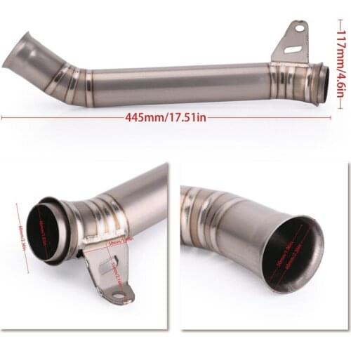Motorcycle accessories exhaust pipe is suitable for KTM Duke 690 2012-2019 years link middle pipe titanium alloy exhaust pipe