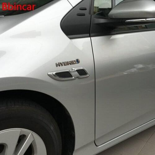 Bbincar Auto Accessories ABS Chrome 2pcs Car External Front Air Outlet AC Cover Trims Frame 2pcs For Toyota Prius XW50 2016 2017