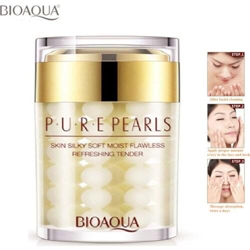 BIOAQUA Natural Pearl Moisturizing Sleeping Mask Face Care Anti Wrinkle Hydrating Oil-Control Night Facial Mask Skin Care Cream