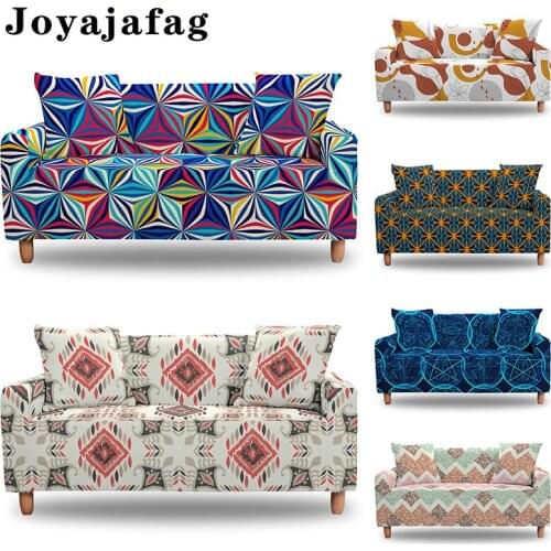Boho Geometic Elastic Stretch Sofa Cover For Living Room 1/2/3/4 Seater Couch Covers Washable Slipcover Pillowcases Available