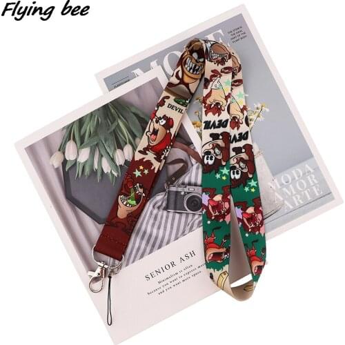 Flyingbee Monster Cartoon Icons Style Anime Lovers Key Chain Lanyard Neck Strap For USB Badge Holder DIY Hang Rope X1713